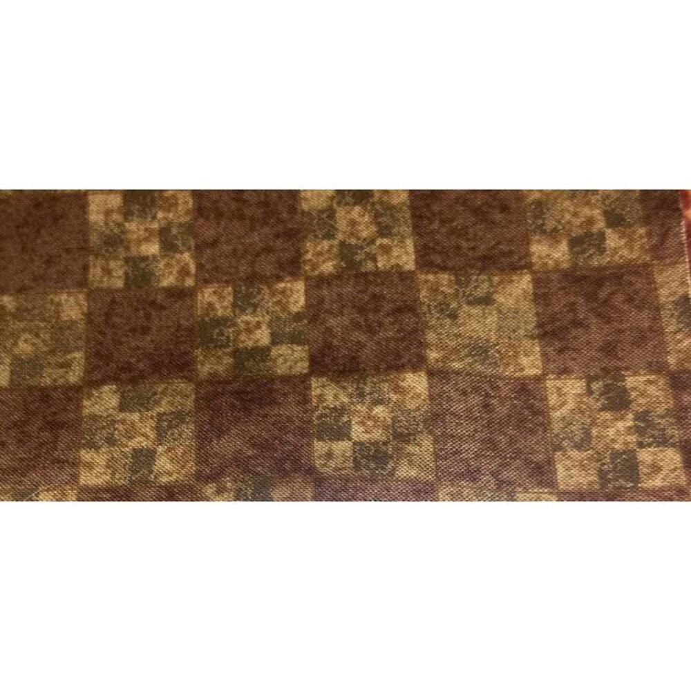 Brown Checkered Fabric Vintage
